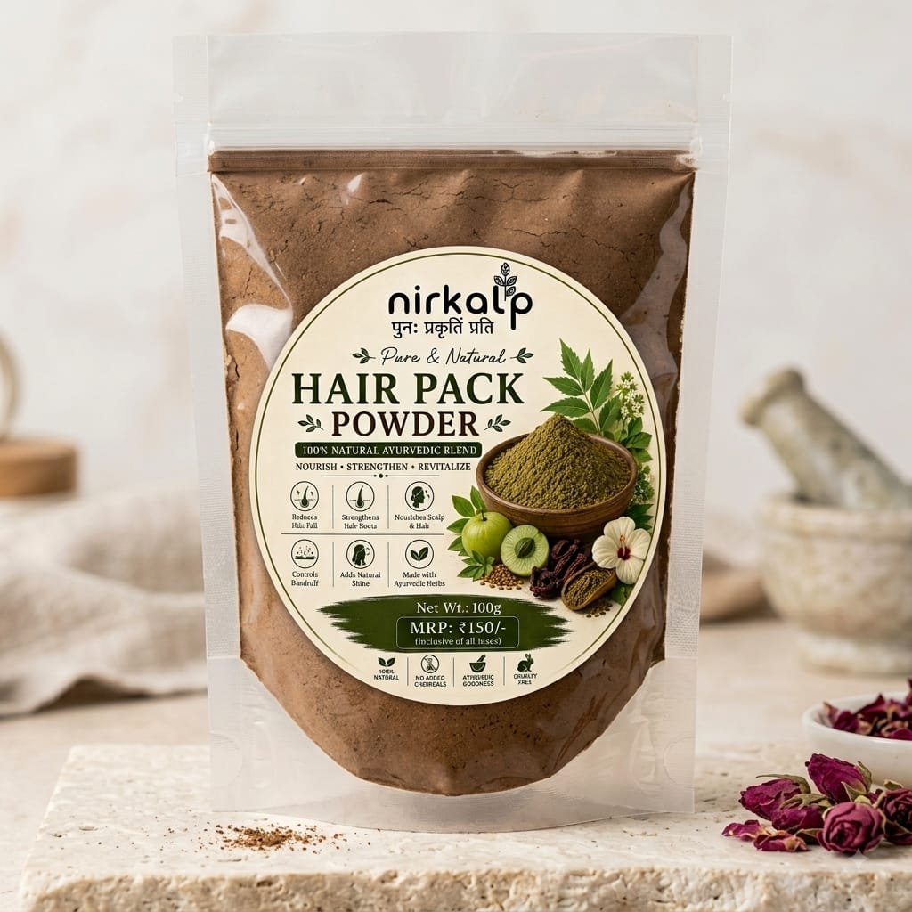 Nirkalp Ayurvedic Hair Pack Powder for herbal hair care